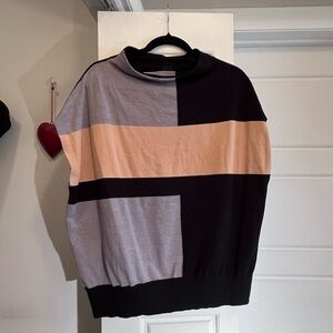 Chic Color Block Women's Sweatshirt